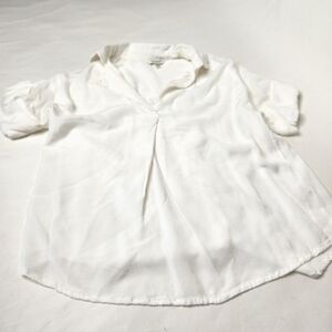 SIM & Sam Women's Size Small White Blouse Button Back